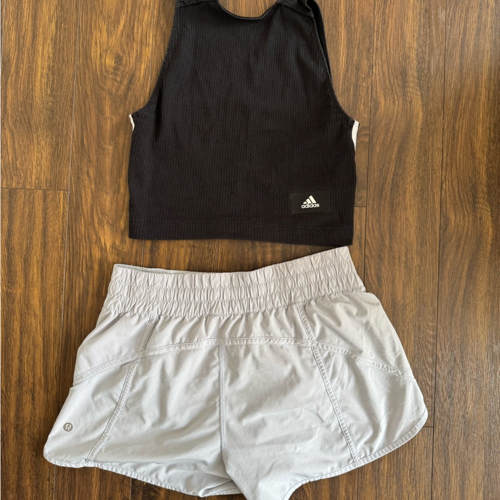 Lululemon shorts and Adidas Black Ribbed Apparel